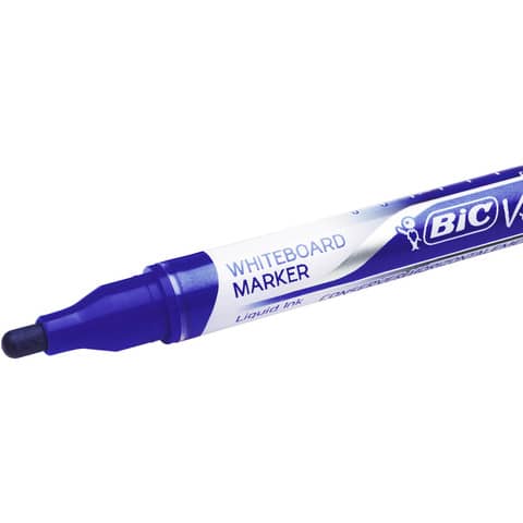 Marcatore per lavagne bianche BIC Velleda Liquid Ink Pocket punta conica 4,2 mm blu - 902087